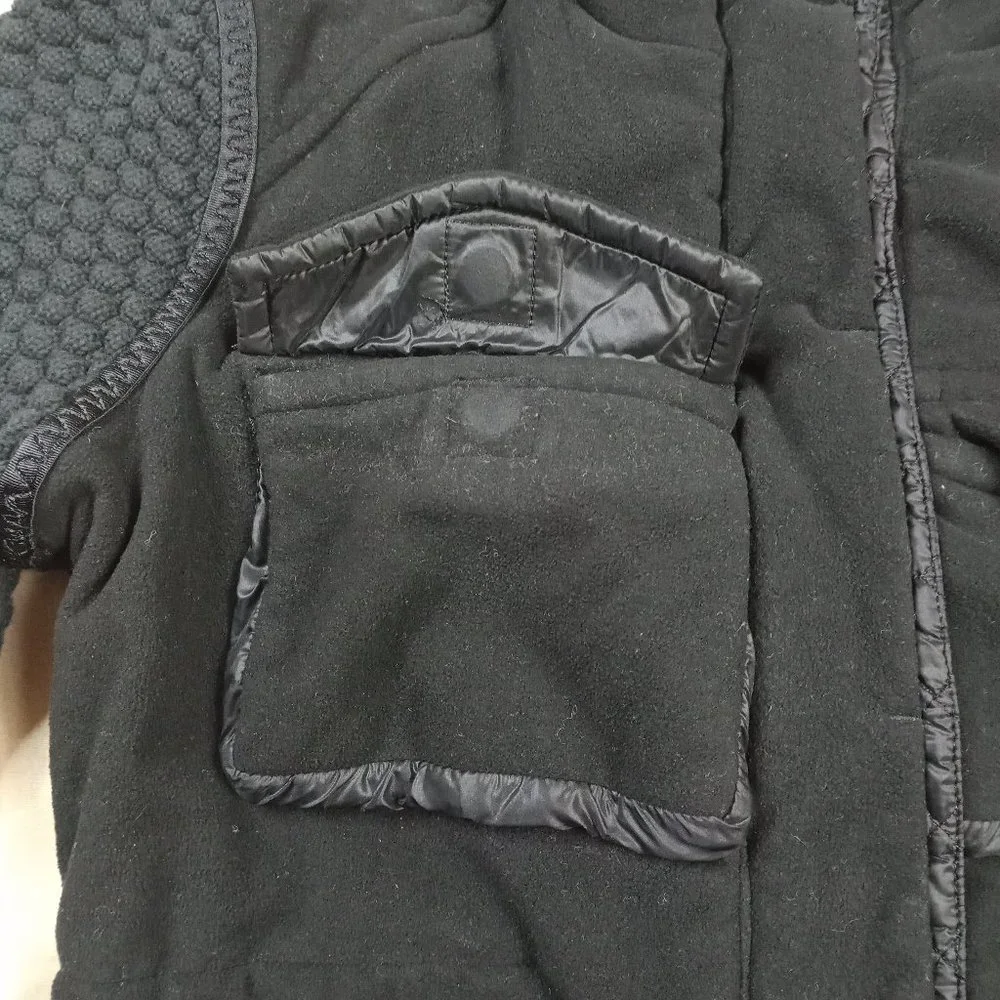 Lululemon Womens Miracle Jacket Size 6 Black Fleece Cargo Pockets Knit Sleeves - Picture 6 of 9